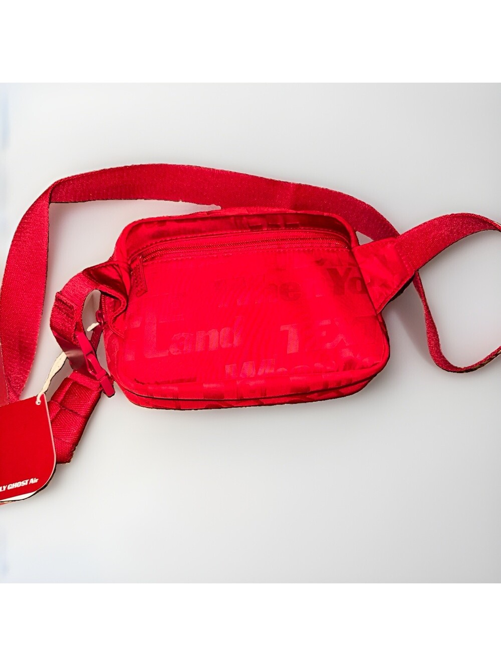 Beis x Lonely Ghost Text Me When You Land Sport Pack Red Belt Bag Crossbody NWT